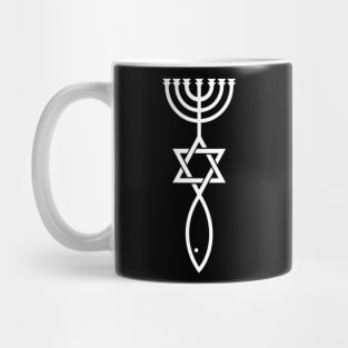 Messianic Seal Icthys Magen David Menorah Mug